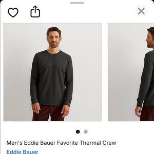 Brand new men’s Eddie Bauer knit Ragland pullover heather gray